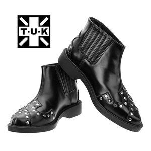 TUK Black Studded Jam Bootie Shoe